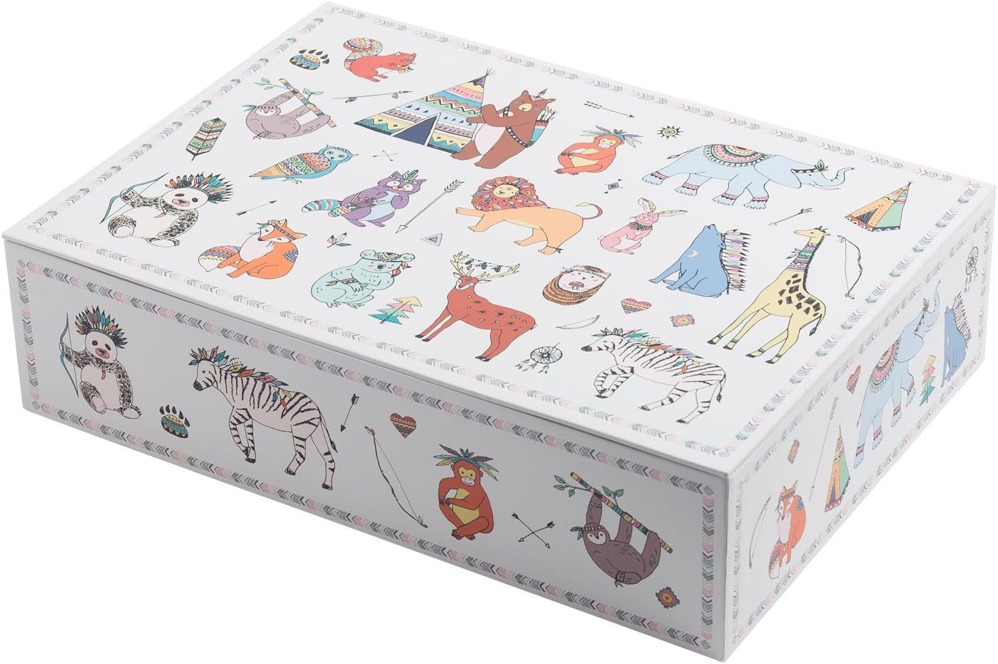 Creibo CBOX007 - Caja Cartón Grande Decorada Animales: Amazon.es: Hogar