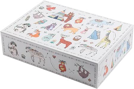 Creibo CBOX007 - Caja Cartón Grande Decorada Animales: Amazon.es: Hogar