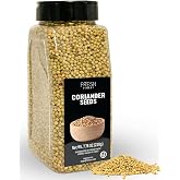 Fresh Finest Coriander Seeds Whole - Kosher, Natural and Freshly Packed spices Best for Cooking and Food Flavoring 7.76oz (22