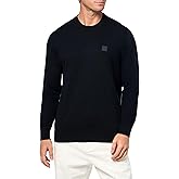 BOSS Mens Square Logo Cotton Blend Knit Sweater