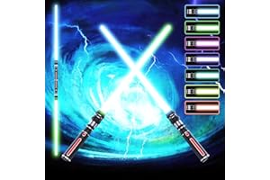DUCHIFAD Lightsaber Kids - 2 Pack - LED Light Up Saber with Sound Retractable 7 Colors Light Saber Sword for Boys Kids Party 