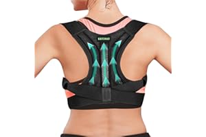 ALSOAY Posture Corrector Back Brace for Men and Women, Adjustable Upper Posture Support，Posture Back Straightener Fully Adjustable Effective and Comfortable Back Shoulder (Medium)