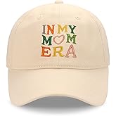 SJUDHHG in My Mom Era Hat, Mom Gifts from Daughter Son, Embroidery Adjustable Cotton Baseball Cap Mama Hat