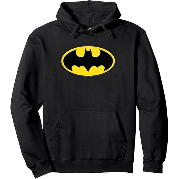 Amazon.com: Batman Bat Logo Men's Black Pullover Hoodie XXL