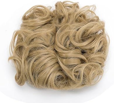 Comb Chignon Short Messy Curly Donut Hair Bun Clip In Ponytail