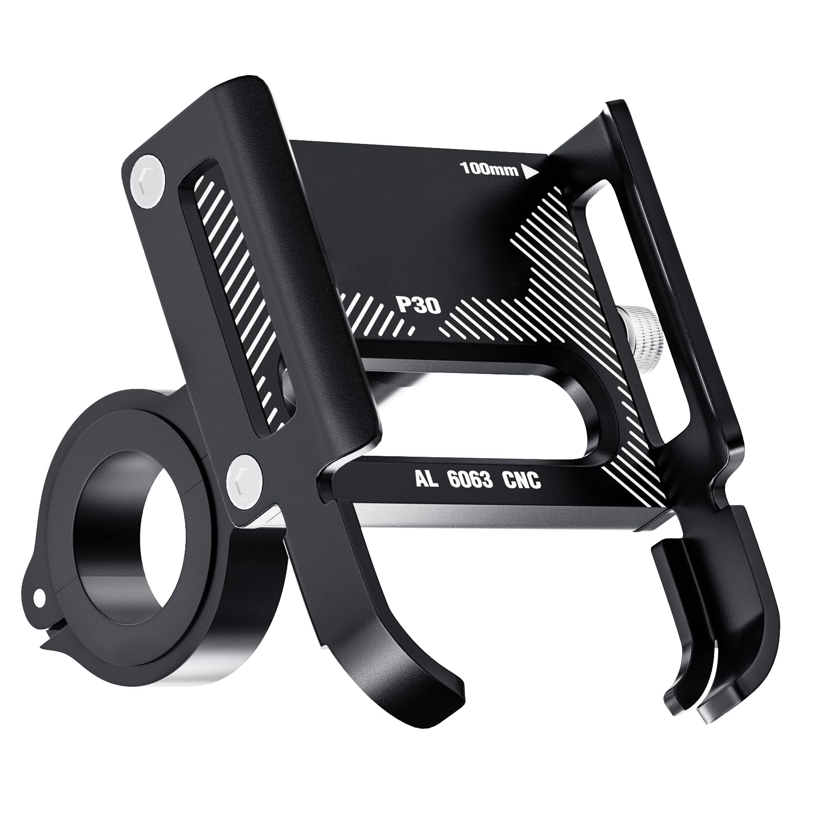 DN DENNOV Bike Phone Holder, Aluminum Alloy & Stainless Steel, 4.5-7 Inch Smartphones