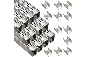 SXSJMY Channel Drain 1.25-Inch Wide X 39.3-Feet Long,Silver Outdoor Pool Deck Drain Channel 304 Stainless Steel with Coupling,Pool Drain for Concrete/Paver/Patios/Walkways