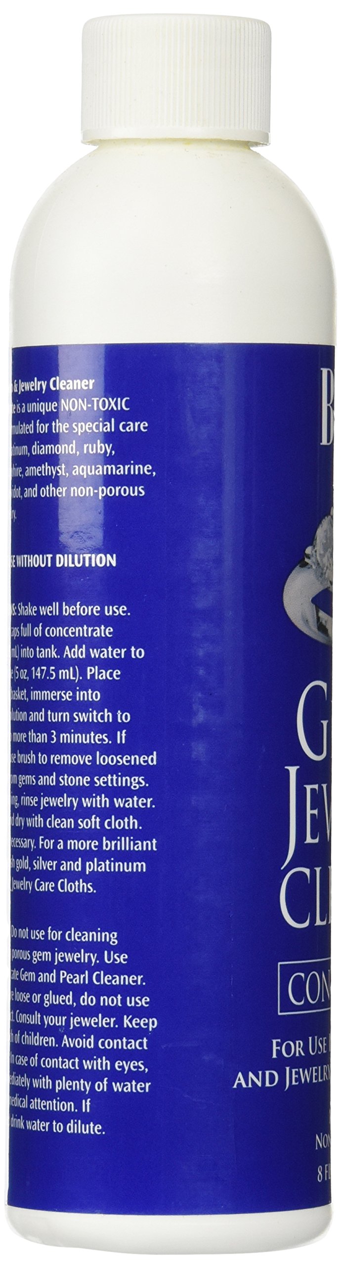 Blitz Blitz Gem & Jewelry Cleaner Liquid Concentrate for Gold, Silver, Platinum Jewelry Cleans Non-Porous, Precious & Semi-Precious Stones Non-Toxic, Non-Abrasive, Planet Friendly Made in USA 8oz (2 Pack)