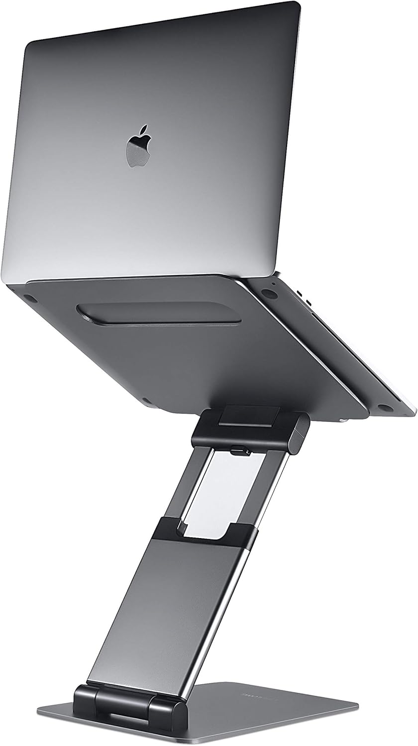 Ergonomic Laptop stand for desk, Adjustable height up to 20", Laptop riser computer stand for laptop, Portable laptop stands, Fits MacBook, Laptops 10 15 17 inches, Laptop holder and Laptop desk stand: Electronics