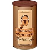 Kurukahveci Mehmet Efendi Turkish Coffee, Medium Roast for Cezve, 17.6 oz | 100% Arabica, Extra Fine Grind for Cezve and Ibrik. Rich Aroma. Vegan, Gluten Free. Roasted in Istanbul Since 1871.