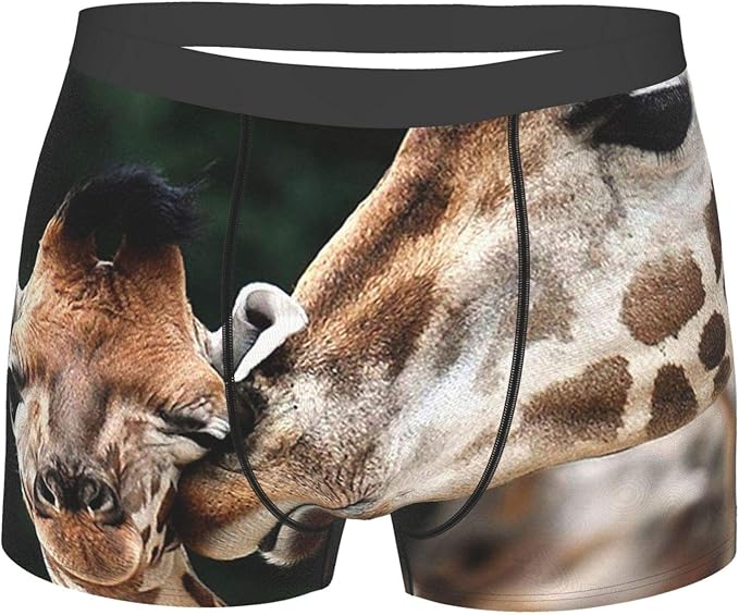 Loving Giraffes Men'S Boxer Briefs Underwear Breathable Stretch Boxer