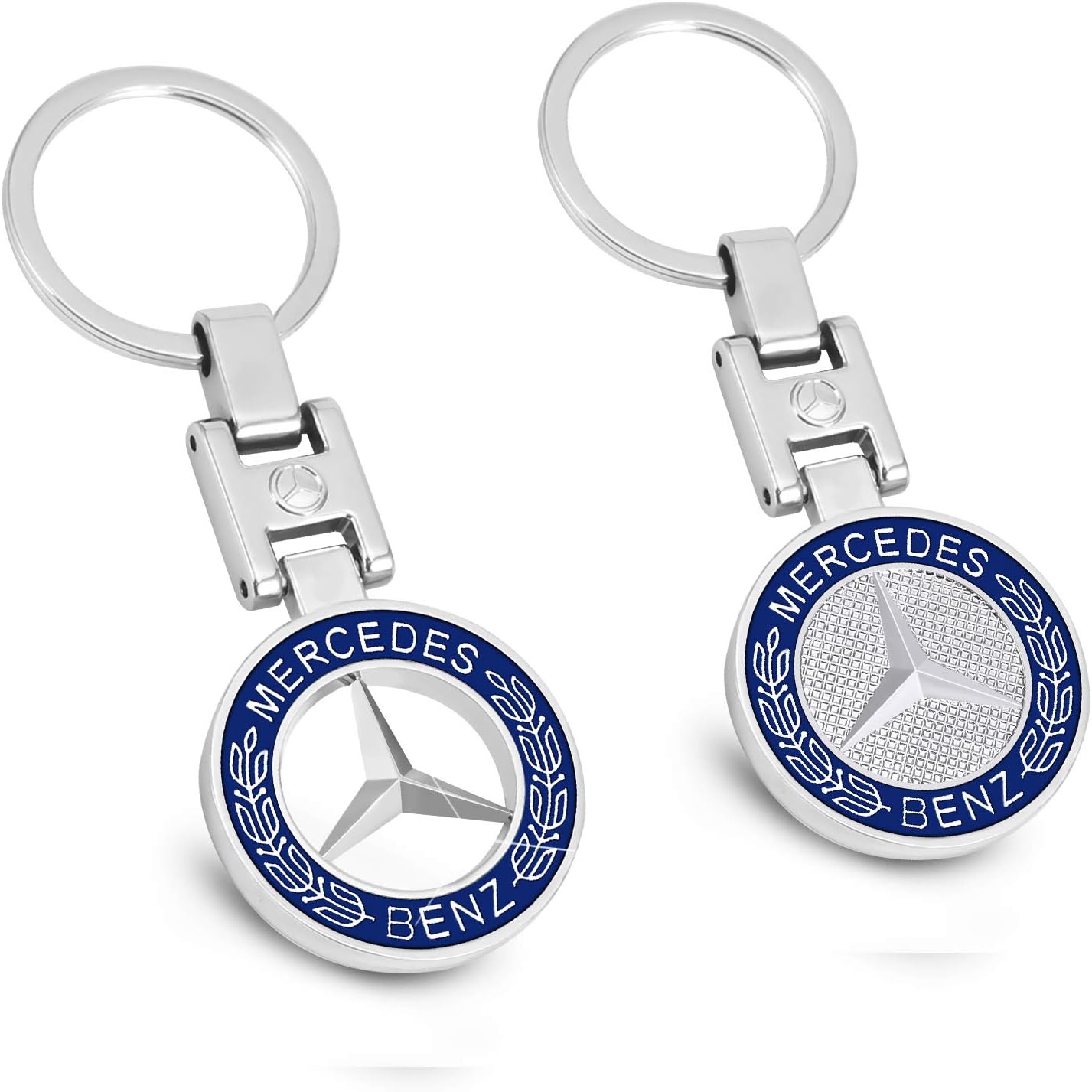 MIKAFEN New Car keyrings 3D Metal Emblem Pendant Car Logo key chain for BMW Mercedes Benz VW AUDI (For Benz)