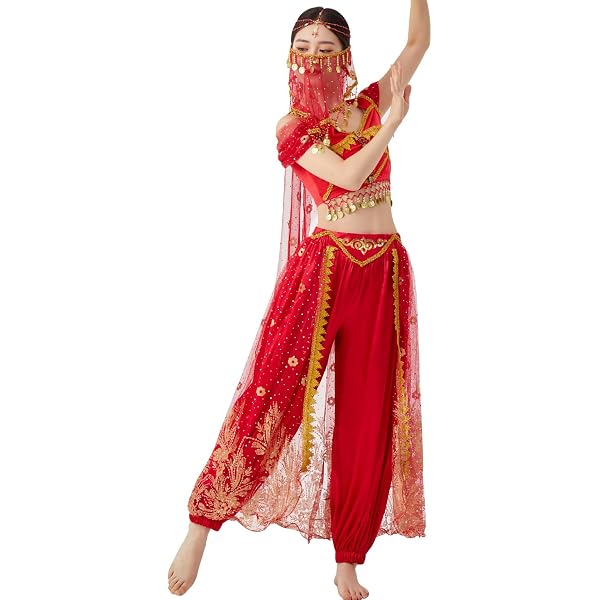 women's light pink arabian dance dress Light pink belly dance skirt with lining