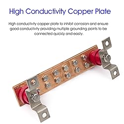 4 Pack-Wall Mounted Copper Ground Bar Kit Thick