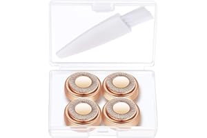Dealswin Facial Hair Remover Replacement Heads：Compatible with Gen 1 Finishing Touch Flawless Facial Hair Removal Tool Women, As Seen On TV 18K Gold-Plated Rose Gold 4 Count, Generation 1 Single Halo