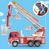 GizmoVine Fire Engine Toy Large Fire Truck with Lights Sounds Rescue Ladder view 5