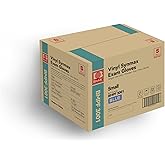 Basic Medical Synmax Vinyl Exam Gloves - Latex-Free & Powder-Free - Small, BMPF-3001(Small (Pack of 1000)),Blue