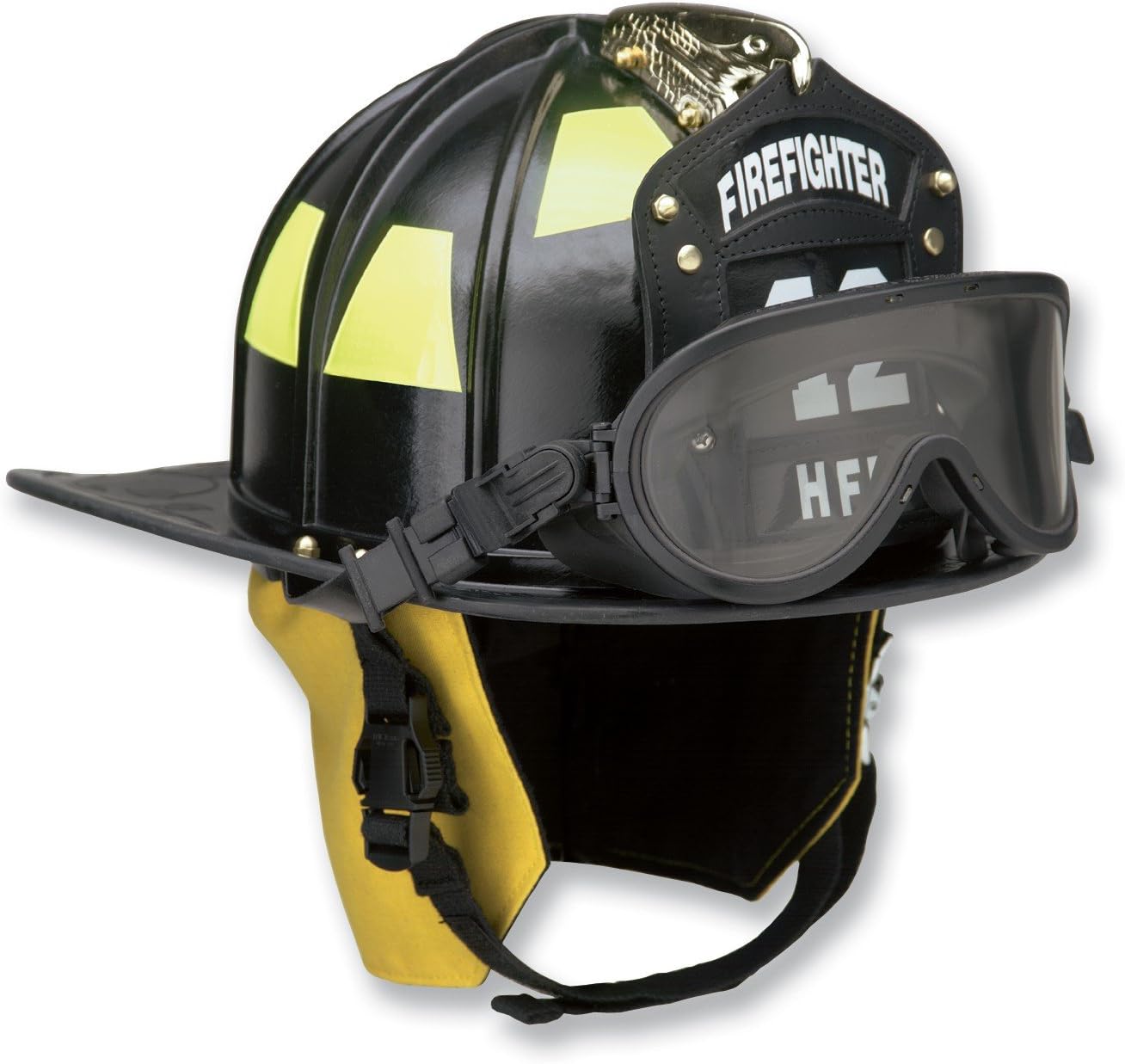 Honeywell First Responder Ben Franklin 2 Plus Fire Helmet with Faceshield, Black