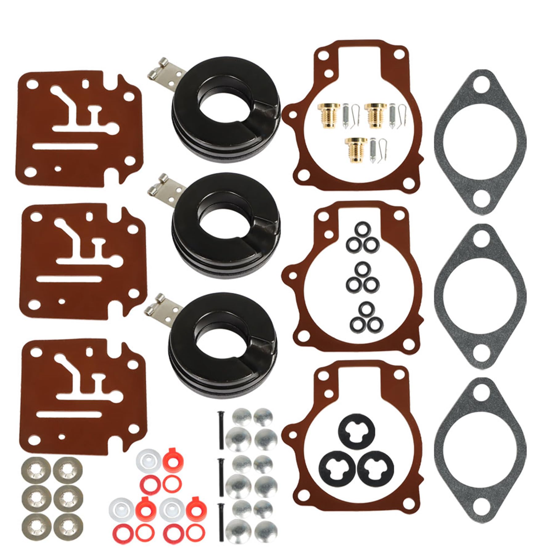 Photo 1 of ALL-CARB 3 x Carburetor Carb Repair Kits and Float Replacement for Johnson Evinrude 396701 65 70 75hp