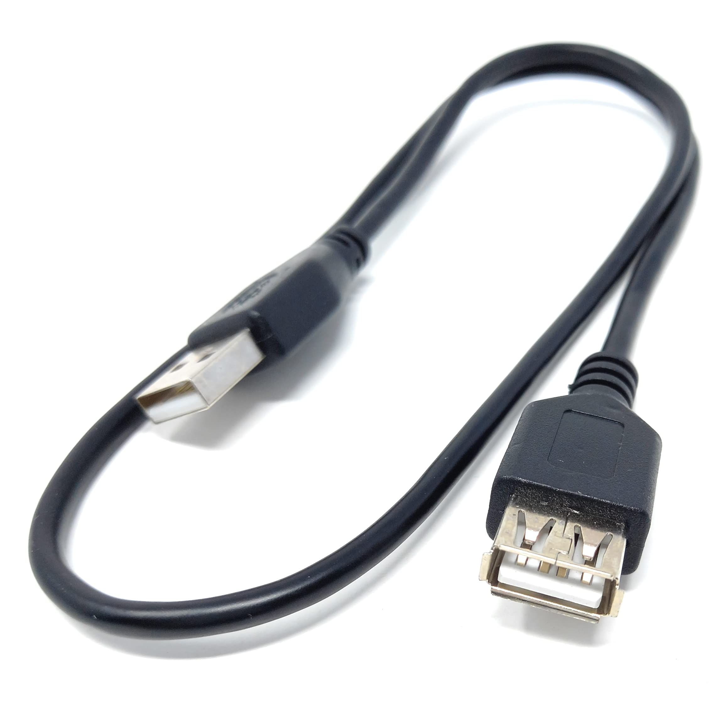 DRUT 60cm short USB Male to USB Female 2.0 24AWG High Speed EXTENSION Cable A Plug to Socket 1.9ft Black