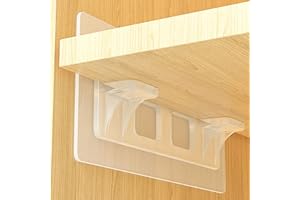 OURART 24 Pieces Adhesive Shelf Bracket, Double Row Reinforced Design Shelf Support Pegs for Shelves Kitchen Cabinet Book Closet