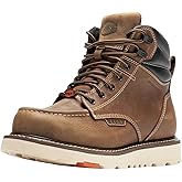 BRUNT Marin Welted (Soft Toe) - 6" Waterproof Moc Toe Wedge Work Boot - Goodyear Welt Construction - EH & ESR Rated - Oil & Slip Resistant - Adjustable Width System