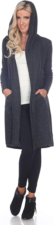 white hooded cardigan