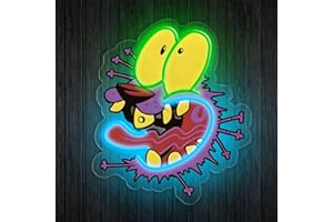 Monster UV Print LED Neon Sign Acrylic Light Up Signs Wall Decor for Man Cave Bedroom Room Decorations Birthday Party Home Ho