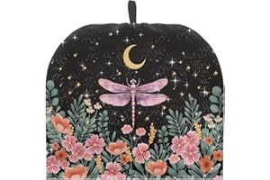 Rweroyiu Floral Teapot Insulator Tea Cozy Tea Kettle Tea Cozy, Custom Dragonfly Tea Cozy Teapot Cover Warmer Tea Pot Cozy Covers Large Glass Teapot Cozies Super Soft Tea Pots Lid