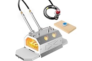 Nelyrho Portable Blacksmith Beginner Forge Kit with 30PSI Regulator, Dual Burners Professional Artists Hobby Knife Making Blacksmith Tools (Double Burners)