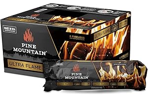 Pine Mountain Ultraflame 3-Hour Firelogs, Long Burning Firelog For Campfire, Fireplace, Fire Pit, Indoor&Outdoor Use, 6 pack