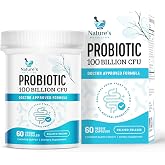 Nature's Physician Probiotics - 100 Billion CFU Per Capsule - 16 Strains + Prebiotics - Best Probiotic Supplement for Women &amp; Men - Supports Immune, Digestive Health, Constipation &amp; Gas - 60 Capsules