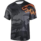 Wisdom Leaves Mens Mountain Bike Jersey Short Sleeve MTB Shirts Moisture-Wicking and Quick-Dry