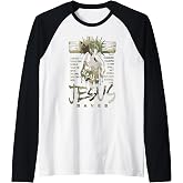 Redleg Camo Cross Jesus Saves Hand Camouflage Pattern Raglan Baseball Tee