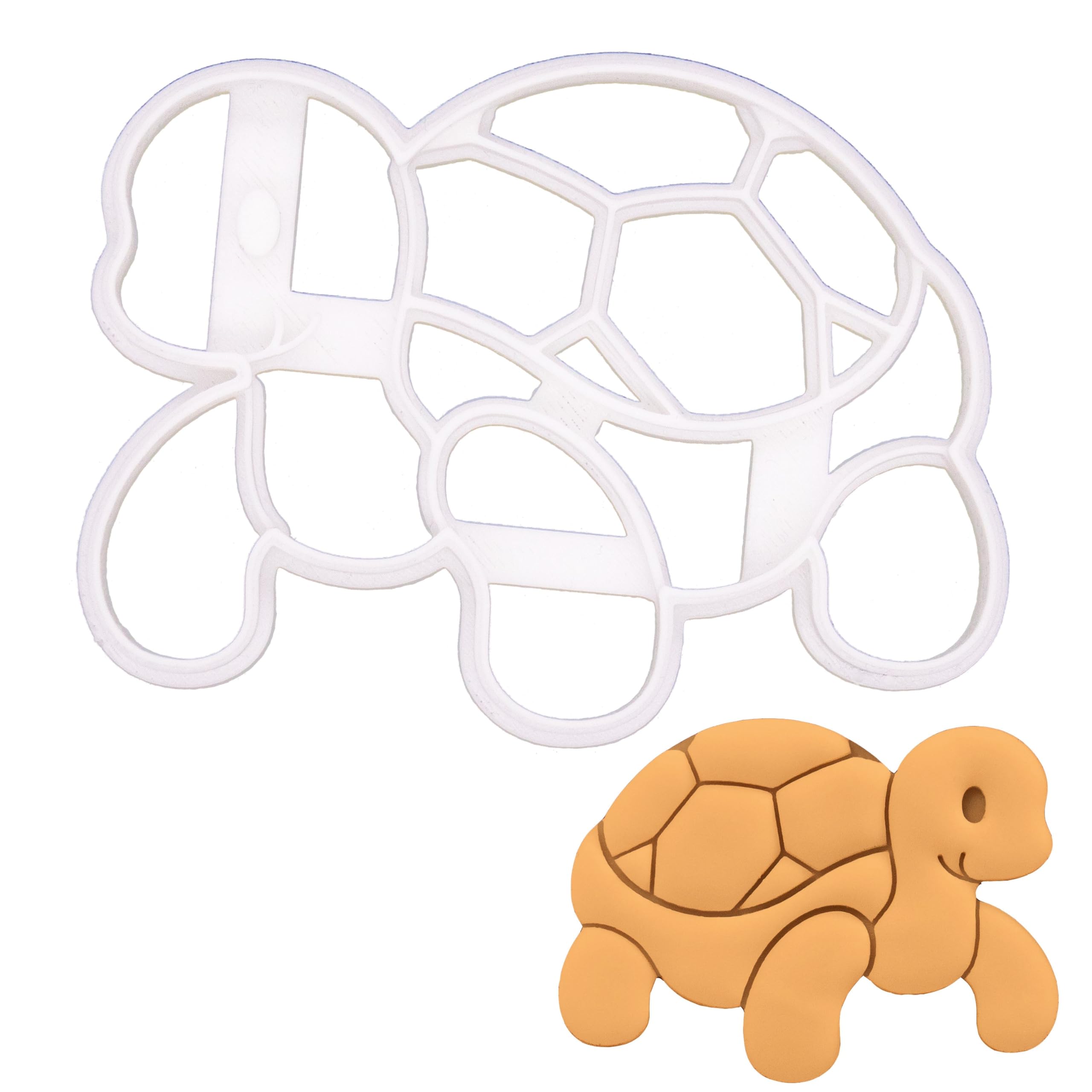 BAKERLOGY Cute Tortoise Cookie Cutter - Detailed Biscuit Cutter Design for Baking and Crafts, Ideal on Fondant, Dough, Clay