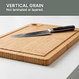 LARHN 3-Piece Bamboo Chopping Board Set 34x22/29x19/24x16 cm Thick 1.5 cm view 6