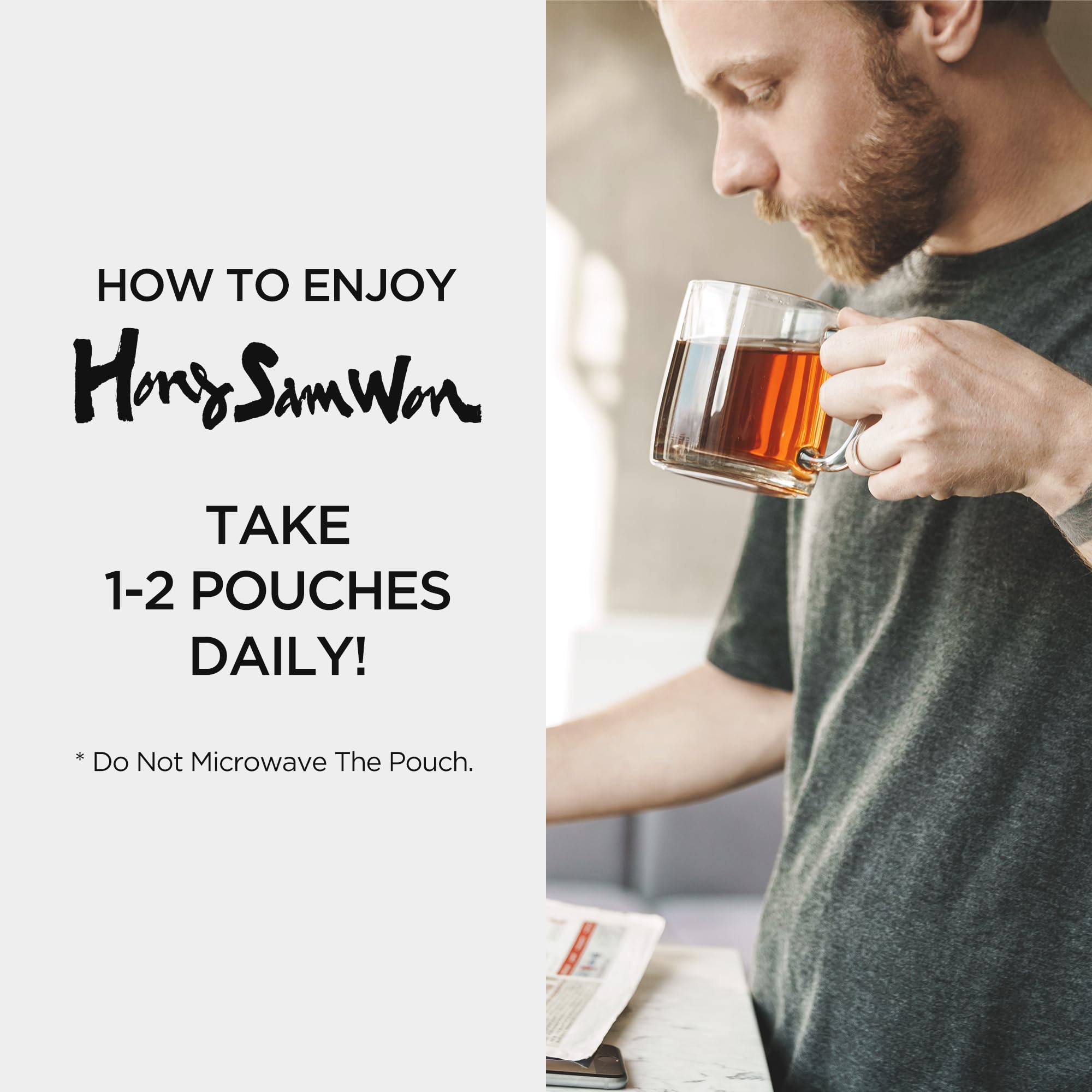 JUNG Kwan Jang Hong Sam Won Korean Red Ginseng Drink | Energy Drink, Pre Workout, Herbal Tea, Ginseng Supplement | Jujube, Ginger, Cinnamon, Goji Berry | Vegan Friendly (20 Count)