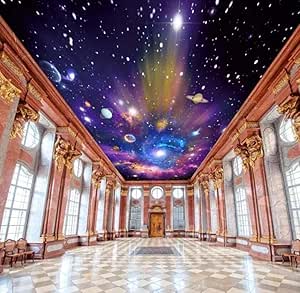 3D Papel Pintado No Tejido Papel Tapiz 3D Colorido Cielo Estrellado