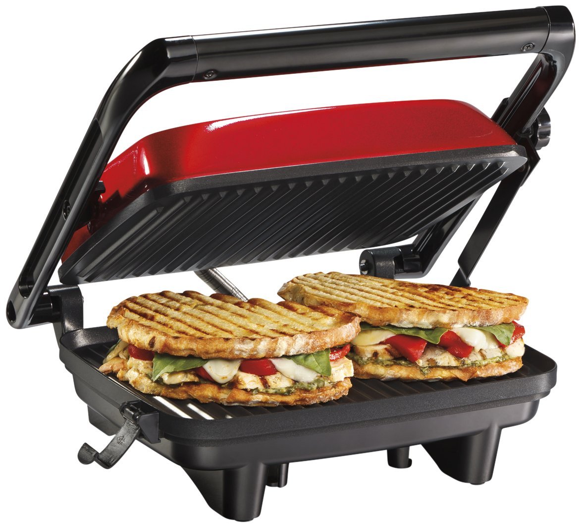 Hamilton Beach 25462Z Panini Press Gourmet Sandwich Maker (Renewed)
