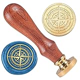 DELORIGIN Compass Wax Seal 3D Stamp Embossed Stamp