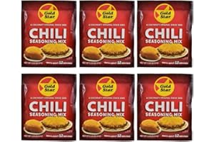 GOLD STAR CHILI Gold Star Cincinnati Chili Seasoning Packets | Authentic Original Chili Mix | 6 Pack | Famous Ohio Style Chili for Spaghetti, Coneys & More