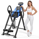 VEVOR Inversion Table, 300 lbs Capacity Heavy Duty Back Inverter Stretcher, Inverted Table with Dual-Roller Locking, Decompression Tables for Shoulders, Neck,