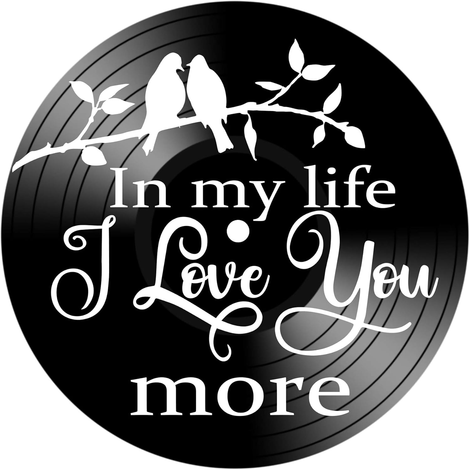 Mixed Media - Beatles Wall Art In My Life song lyrics on a REAL Vintage Vinyl Record - Music Wall Art Decor