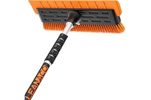 Never-Scratch SnowBuster, 24-Foot Snow Roof Rake, EVA Soft Foam Pad Snow Removal Tool, Heavy-Duty Aluminum Handle, S-Shaped P