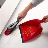 Vileda Dust Pan & Brush Set 2in1 Ergonomic Handle Rubber Lip Bristles view 3