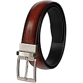 Haggar mens 2-in-1 Reversible Leather Belt for Dress Pants, Suits, Khakis - Classic, Business Casual, Formal, Work