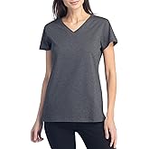 Fishers Finery Women's Ecofabric Short Sleeve Classic Fit V Neck Tee