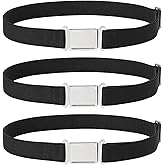 XZQTIVE 2 Pack Kids Adjustable Magnetic Belt Boys Girls Elastic Belt with Easy Magnetic Buckle