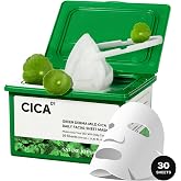 Nature Republic GREEN DERMA MILD CICA DAILY FACIAL MASK (30 Sheets) | Korean Sheet Mask with Centella Asiatica, Propolis &amp; Ceramide | Hydrating &amp; Soothing Face Masks for Daily Skin Care