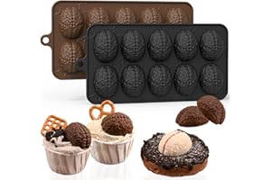 HUAKENER Brain Chocolate Molds, 2 Pack Silicone Brain Candy Mold, Halloween Chocolate Molds for Hot Cocoa Bomb, Jelly, Gummy, Cake Cupcake Decor